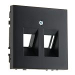 Розетка ТВ и Интернет черная матовая LIREGUS MODERN AIKL-002-01.M/SWM