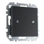 Розетка заглушка антрацит LIREGUS EPSILON D-001-01.E/J