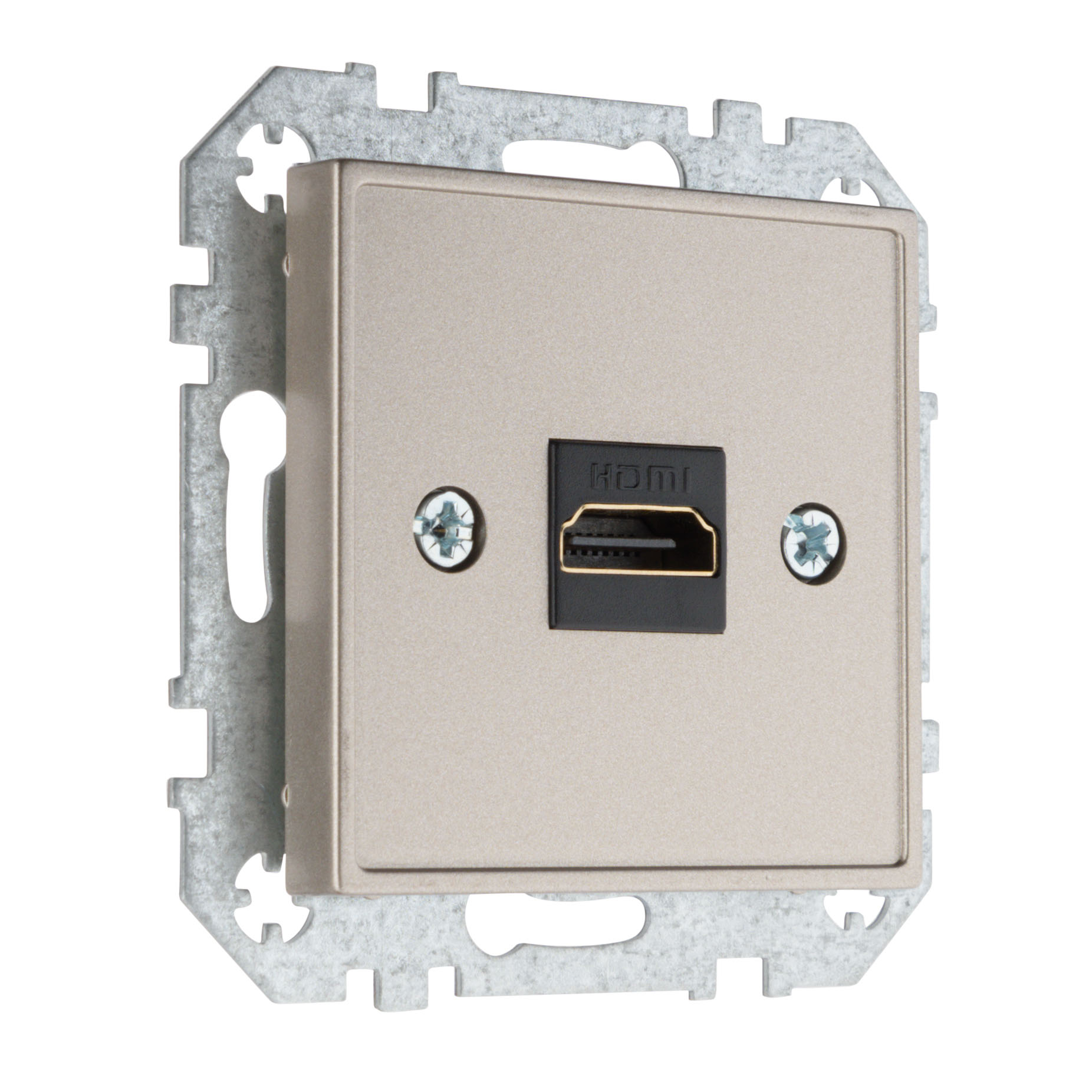HDMI-001-01.E-CH.jpg Розетка HDMI шампань LIREGUS EPSILON HDMI-001-01.E/Ch — изображение 1