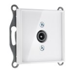 ТВ розетка оконечная белая LIREGUS EPSILON IAL-1-01.E/B