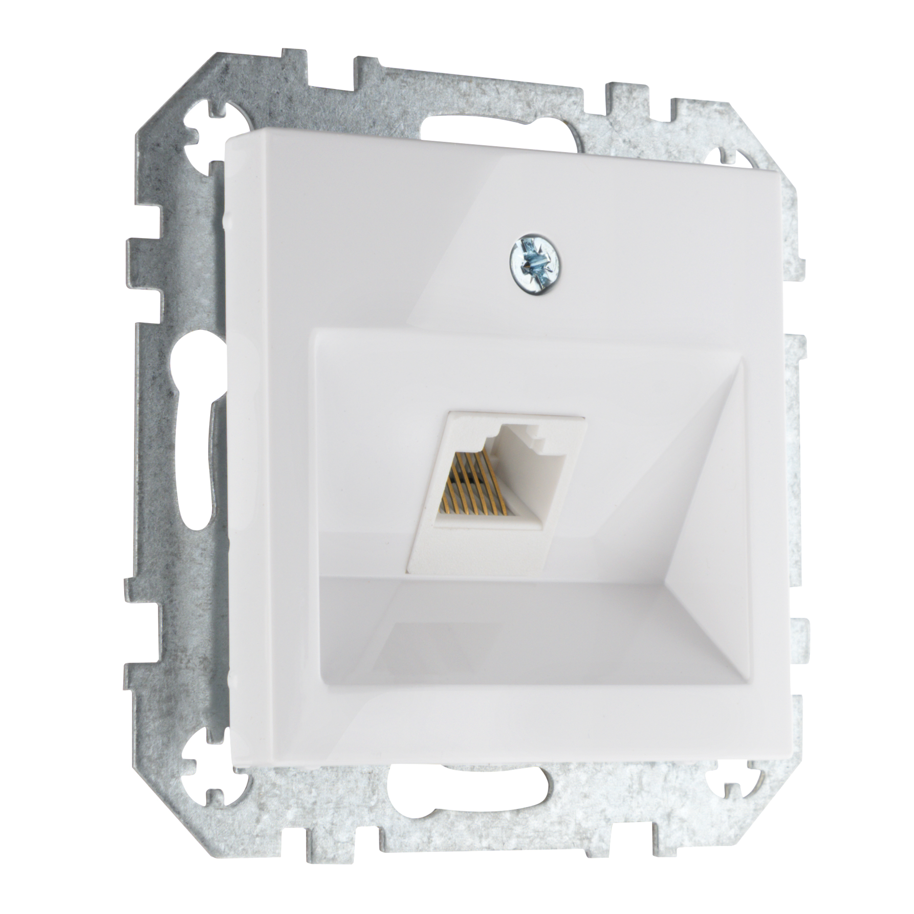 IKL-001-01.E-B.jpg Розетка компьютерная RJ45 белая LIREGUS EPSILON IKL-001-01.E/B — изображение 1