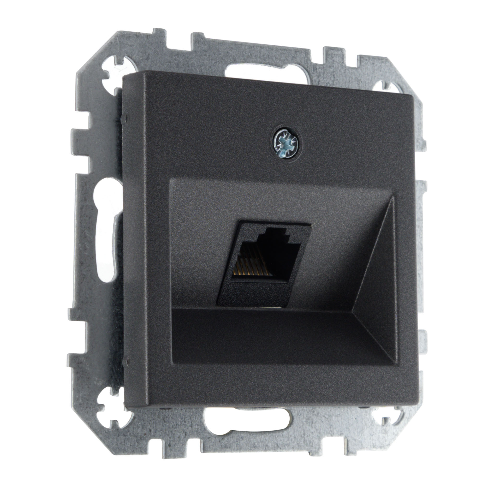 IKL-001-01.E-J.jpg Розетка компьютерная RJ45 антрацит LIREGUS EPSILON IKL-001-01.E/J — изображение 1