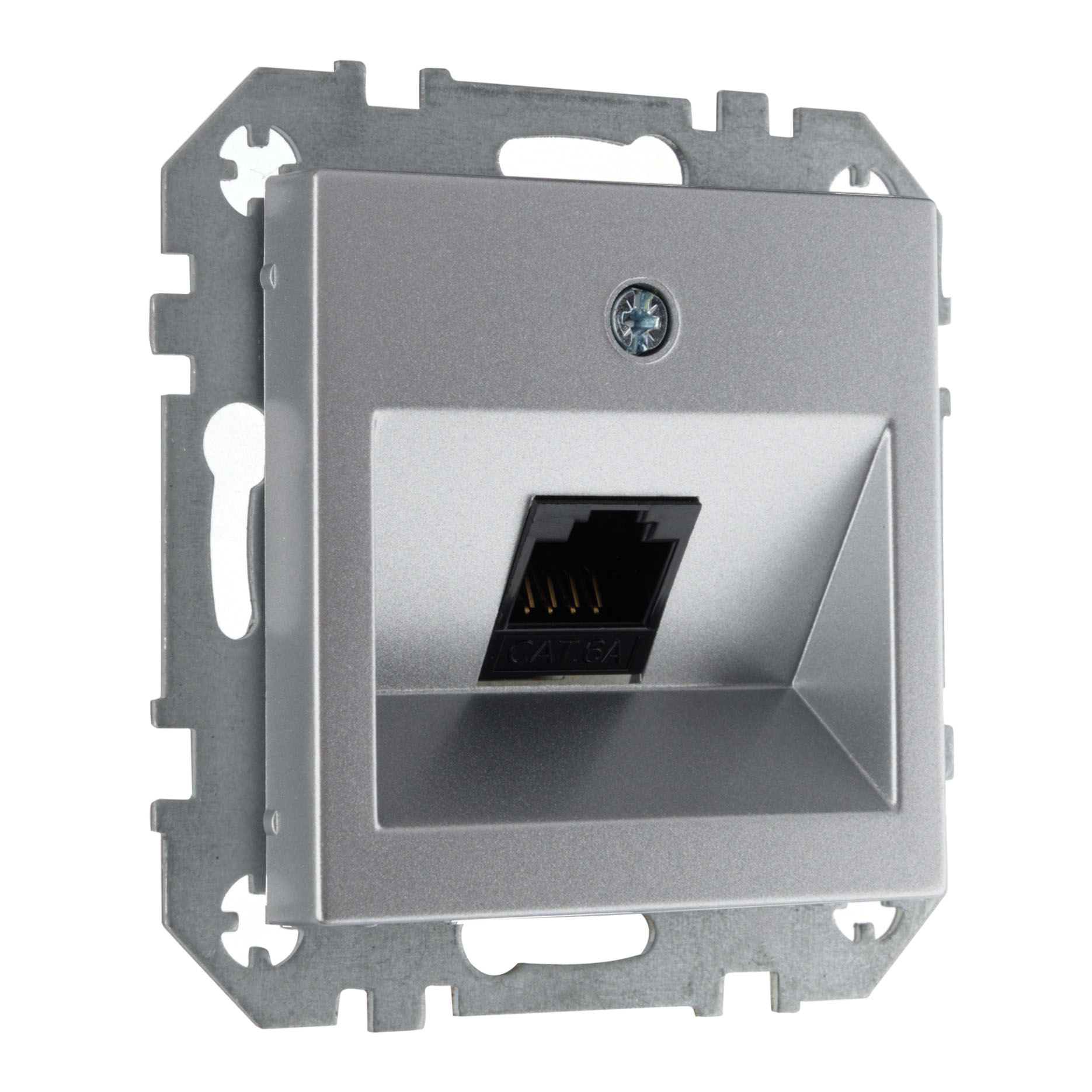 IKL-001-01.E-Mt.jpg Розетка компьютерная RJ45 алюминий LIREGUS EPSILON IKL-001-01.E/Mt — изображение 1