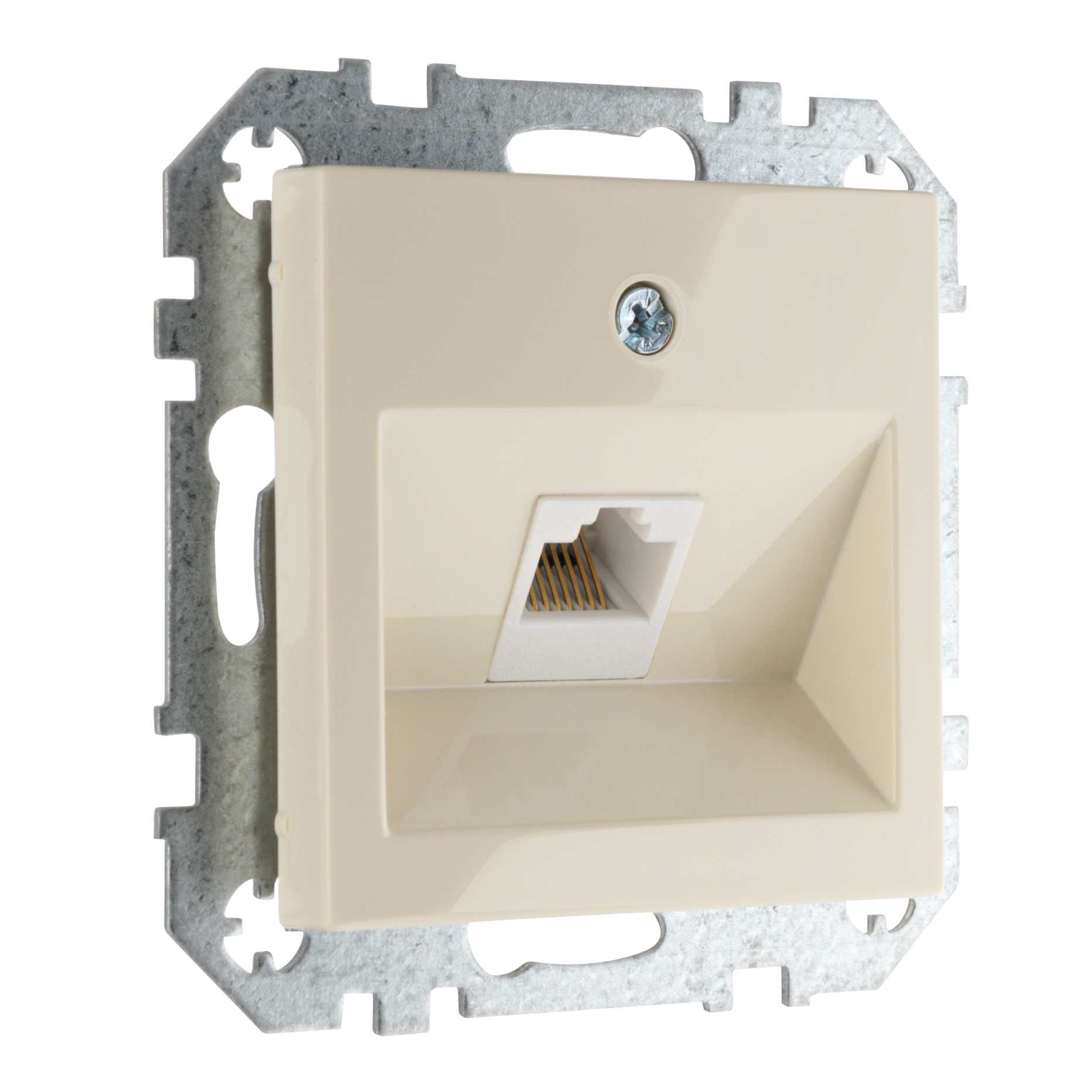 IKL-001-01.E-S.jpg Розетка компьютерная RJ45 слоновая кость LIREGUS EPSILON IKL-001-01.E/S — изображение 1
