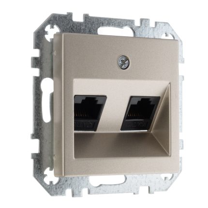 Розетка компьютерная двойная шампань LIREGUS EPSILON IKL-002-01.E/Ch
