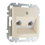Розетка компьютерная двойная слоновая кость LIREGUS EPSILON IKL-002-01.E/S