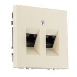 Розетка RJ 45 двойная слоновая кость матовая LIREGUS MODERN IKL-002-01.M/SM
