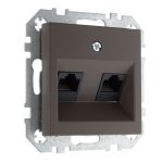 Розетка компьютерная двойная коричневая матовая LIREGUS RETRO IKL-002-01.R/ON31