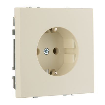 Розетка с заземлением 16А 250В слоновая кость матовая LIREGUS MODERN IKL16-204-01.M/SM