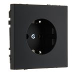 Розетка с заземлением 16А 250В черная матовая LIREGUS MODERN IKL16-204-01.M/SWM