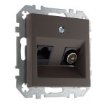 Розетка TV RJ45 коричневая матовая LIREGUS RETRO ITVKL-1-01.R/ON31