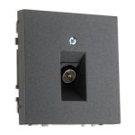ТВ розетка антрацит (тип F) LIREGUS MODERN ITVL-1-01.M/BM