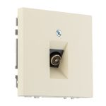 ТВ розетка (тип F) слоновая кость матовая LIREGUS MODERN ITVL-1-01.M/SM