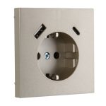 Розетка с USB 16А (A+C) шампань LIREGUS MODERN IUK-3-01.M/CH