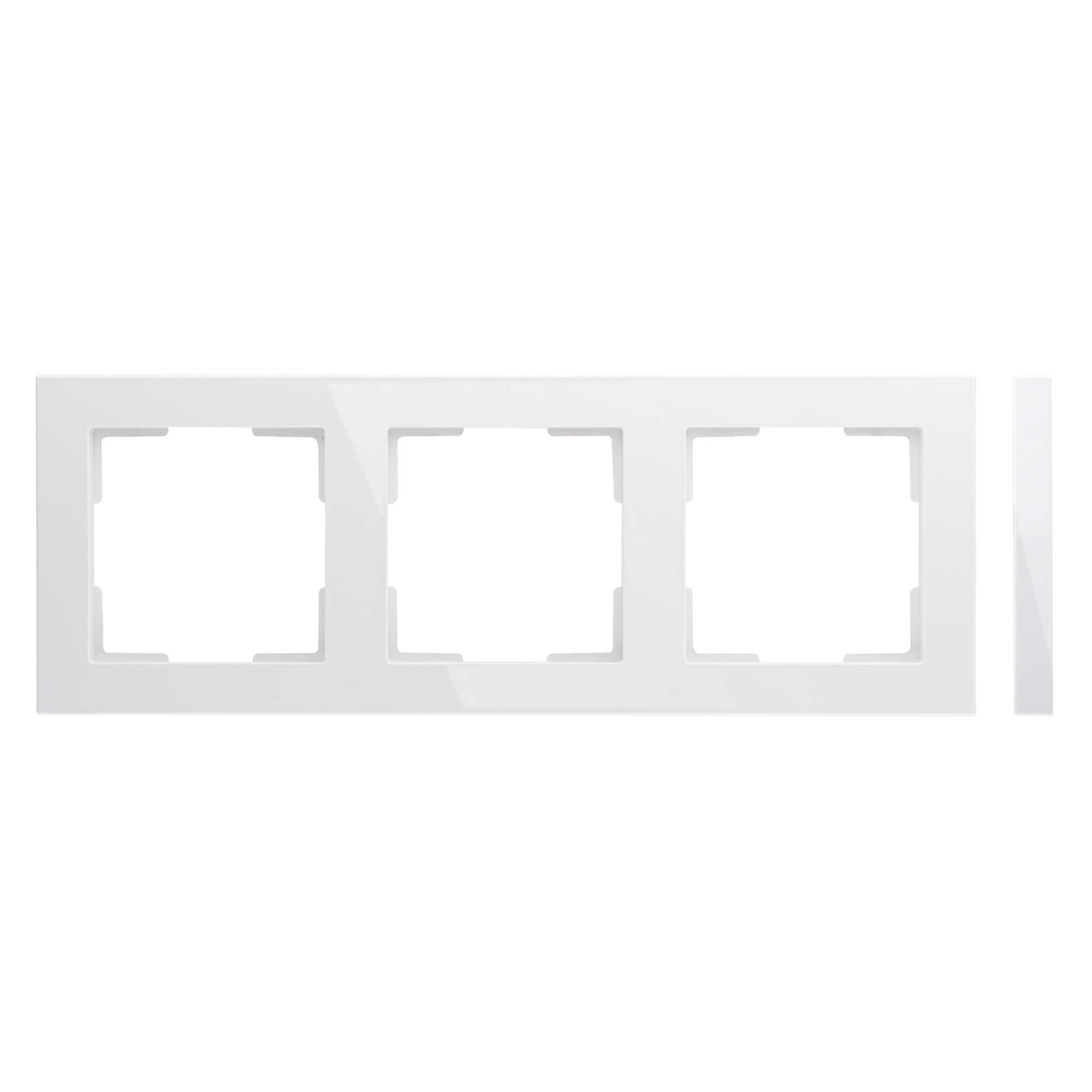 K14-145-03.E-B.jpg Рамка 3-местная белая LIREGUS EPSILON SLIM K14-145-03.E/B — изображение 1