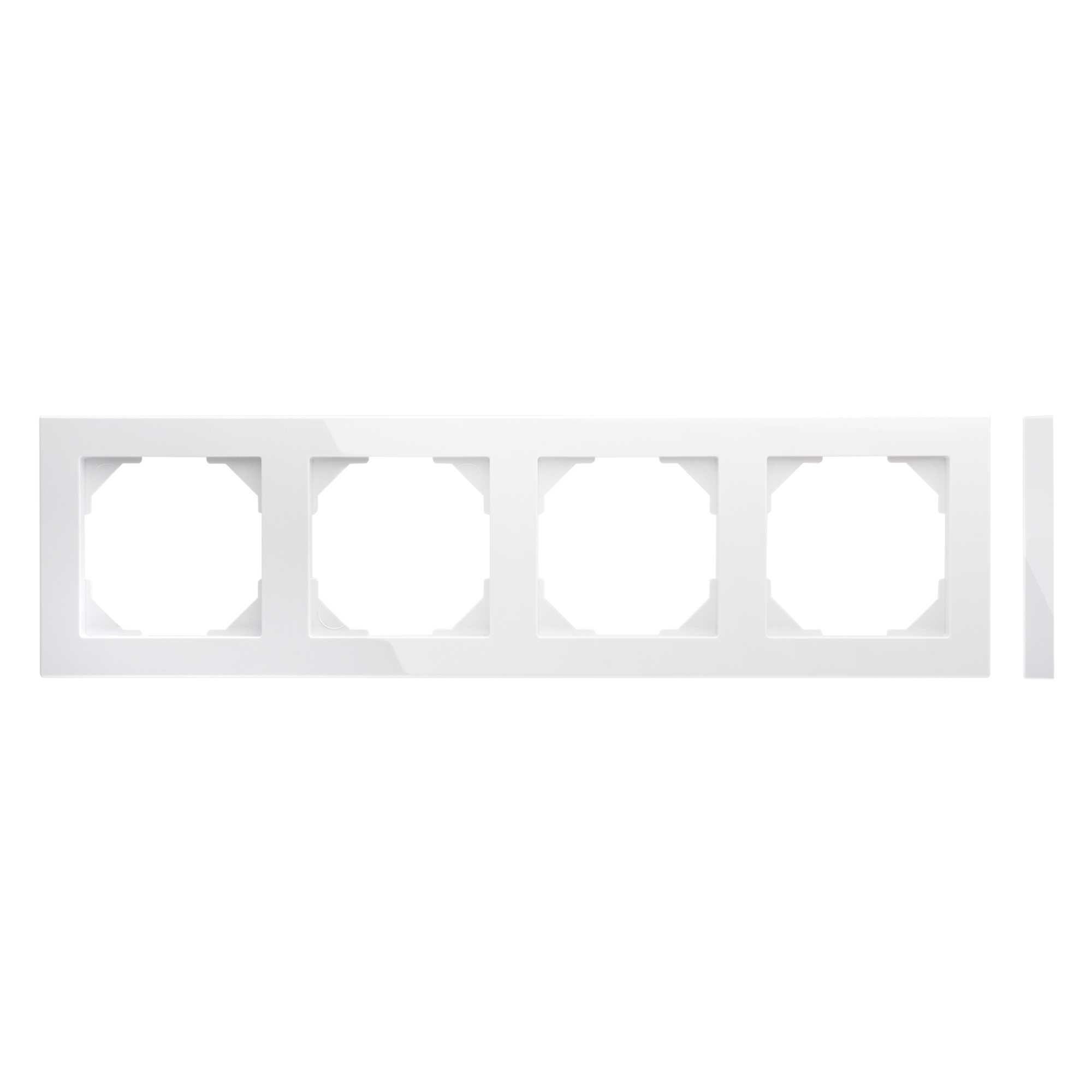 K14-145-04.E-B.jpg Рамка 4-местная белая LIREGUS EPSILON SLIM K14-145-04.E/B — изображение 1