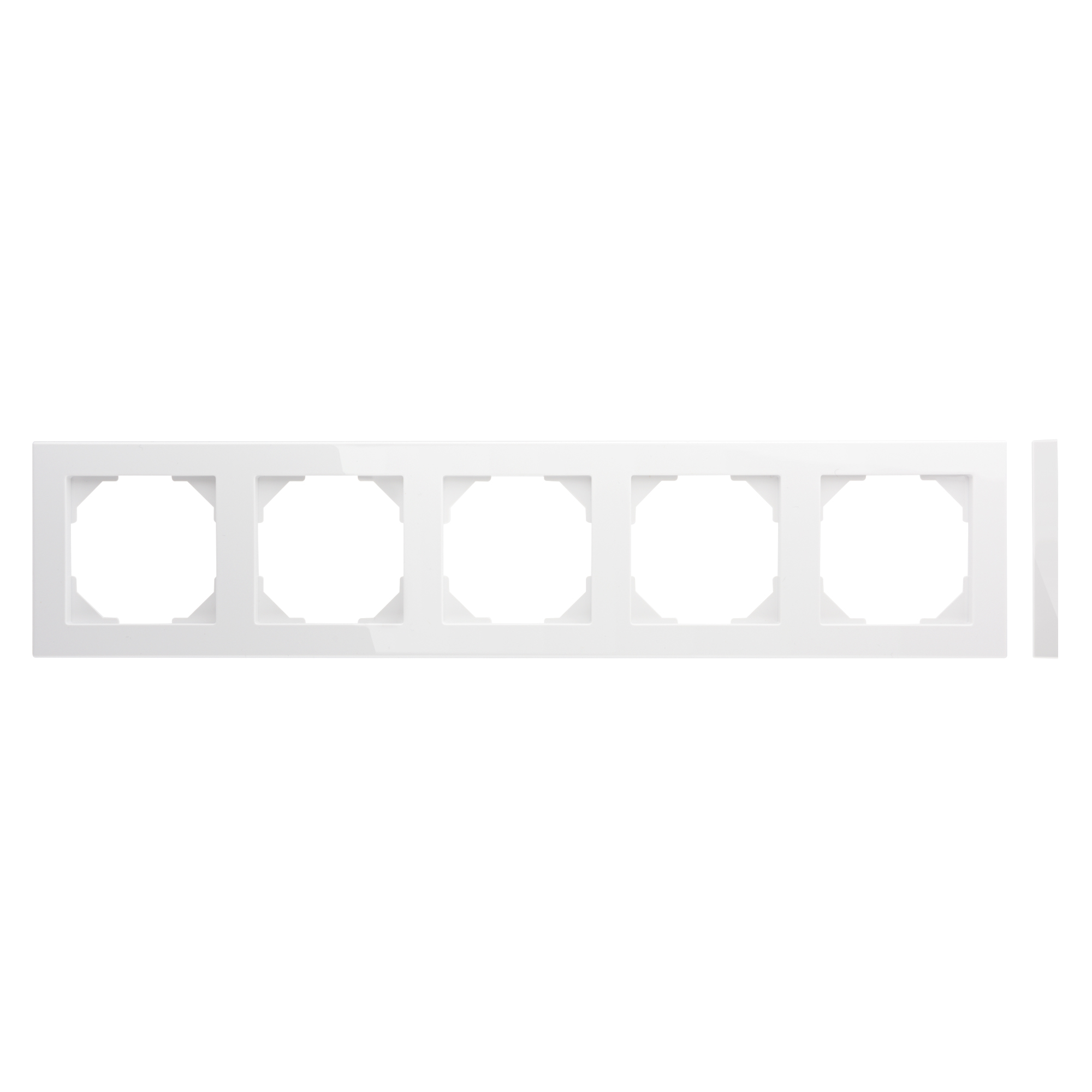 K14-145-05.E-B.jpg Рамка 5-местная белая LIREGUS EPSILON SLIM K14-145-05.E/B — изображение 1