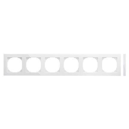 Рамка 6-местная белая LIREGUS EPSILON SLIM K14-145-06.E/B