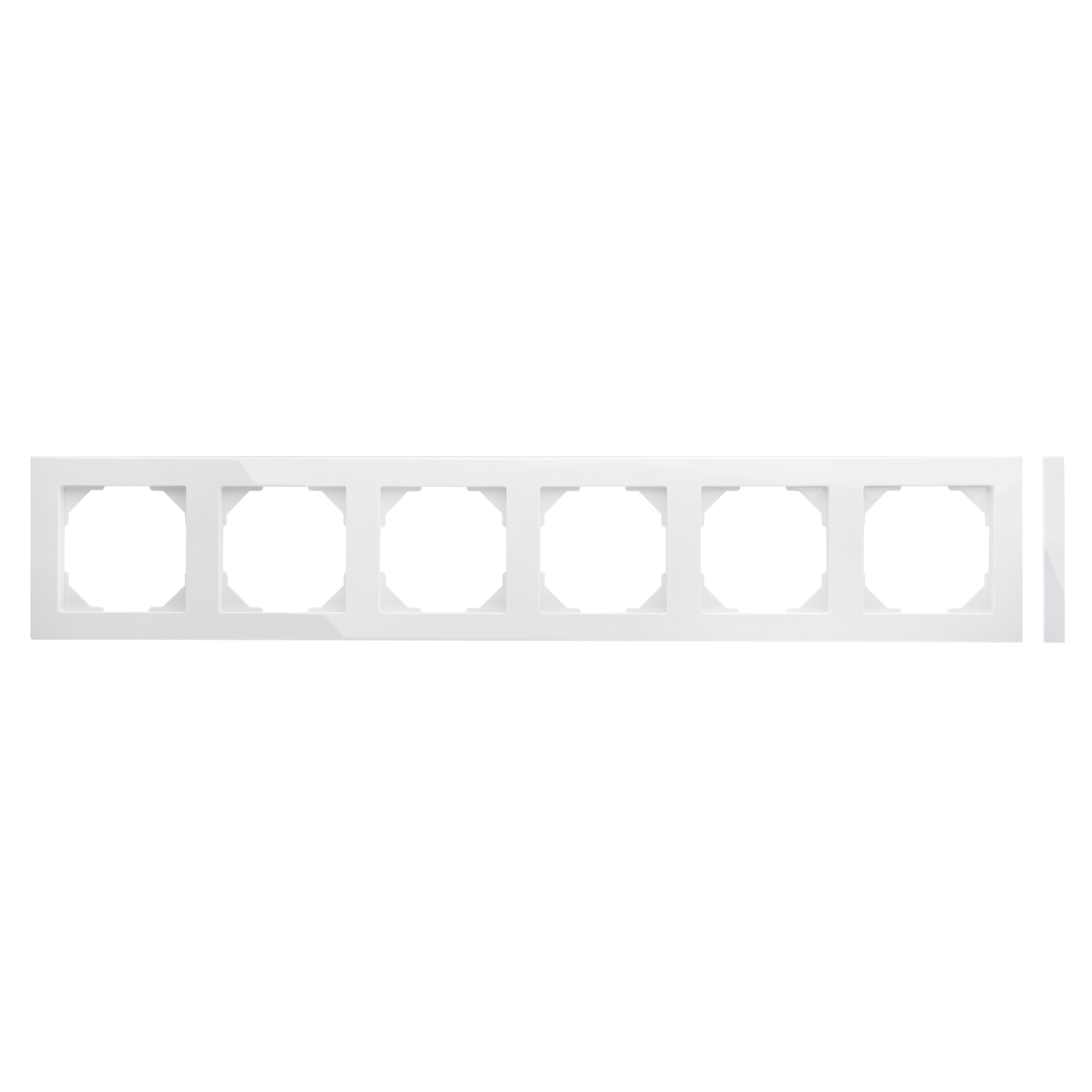K14-145-06.E-B.jpg Рамка 6-местная белая LIREGUS EPSILON SLIM K14-145-06.E/B — изображение 1