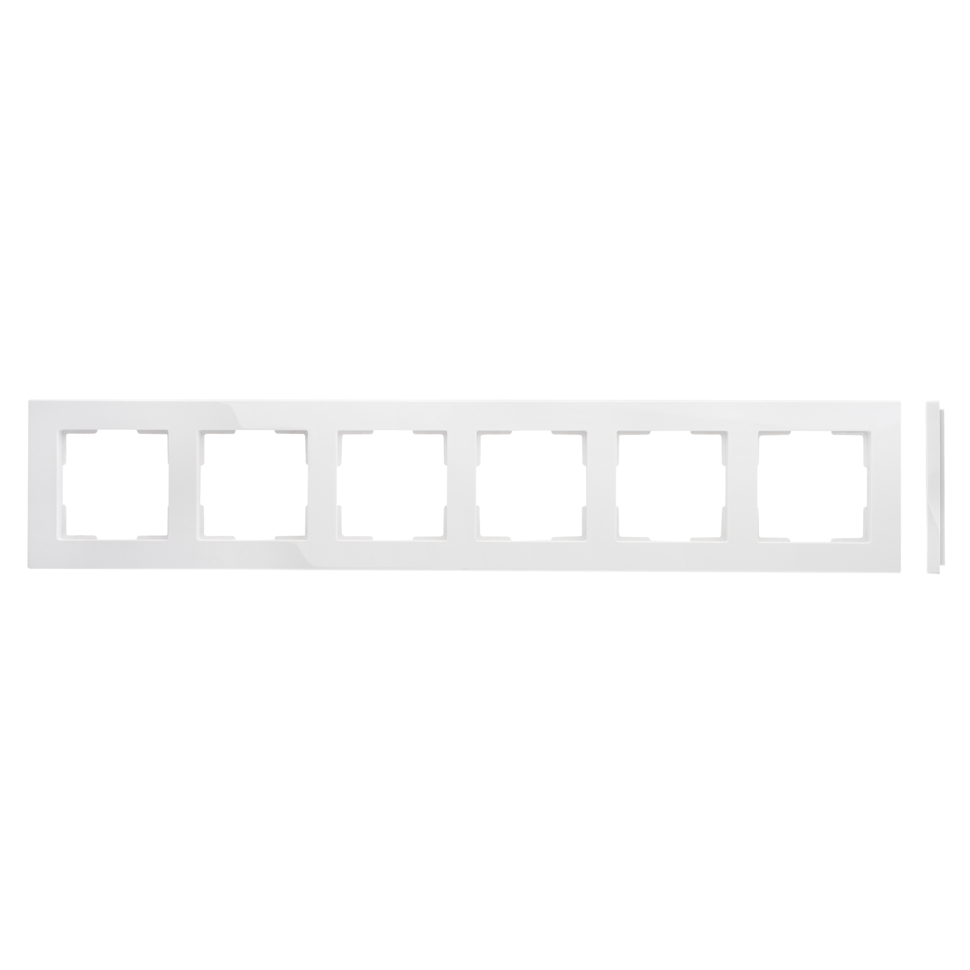 K14-245-06.E-B.jpg Рамка 6 постовая белая LIREGUS EPSILON K14-245-06.E/B — изображение 1