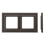 Рамка 2 постовая коричневая матовая LIREGUS RETRO K14-345-02.R/ON31