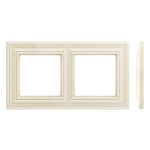 Рамка 2 постовая слоновая кость глянцевая LIREGUS RETRO K14-345-02.R/S