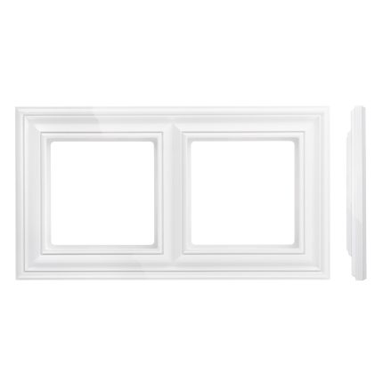 Рамка 2 постовая белая глянцевая LIREGUS RETRO K14-345-02.R/W