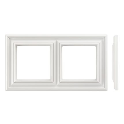 Рамка 2 постовая белая матовая LIREGUS RETRO K14-345-02.R/WWM