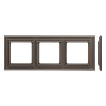 Рамка 3 постовая коричневая матовая LIREGUS RETRO K14-345-03.R/ON31