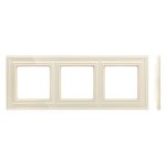 Рамка 3 постовая слоновая кость глянцевая LIREGUS RETRO K14-345-03.R/S