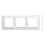 Рамка 3 постовая белая глянцевая LIREGUS RETRO K14-345-03.R/W