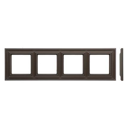 Рамка 4 постовая коричневая матовая LIREGUS RETRO K14-345-04.R/ON31