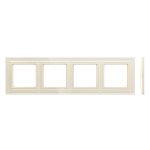 Рамка 4 постовая слоновая кость глянцевая LIREGUS RETRO K14-345-04.R/S