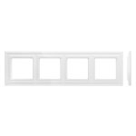 Рамка 4 постовая белая глянцевая LIREGUS RETRO K14-345-04.R/W