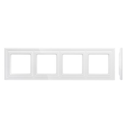 Рамка 4 постовая белая глянцевая LIREGUS RETRO K14-345-04.R/W