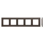 Рамка 5 постовая коричневая матовая LIREGUS RETRO K14-345-05.R/ON31