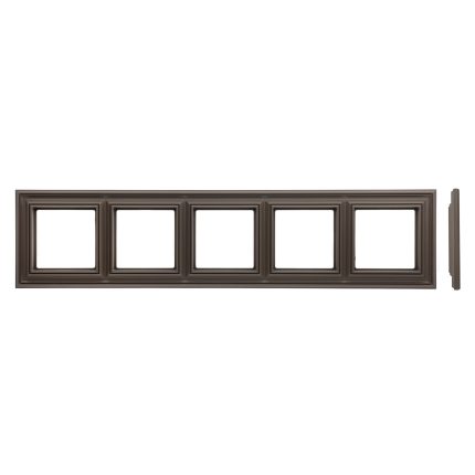 Рамка 5 постовая коричневая матовая LIREGUS RETRO K14-345-05.R/ON31