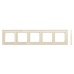Рамка 5 постовая слоновая кость глянцевая LIREGUS RETRO K14-345-05.R/S