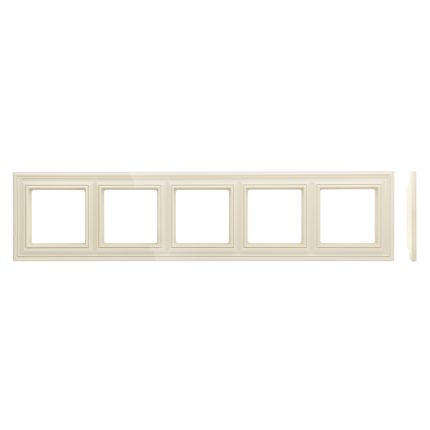 Рамка 5 постовая слоновая кость глянцевая LIREGUS RETRO K14-345-05.R/S