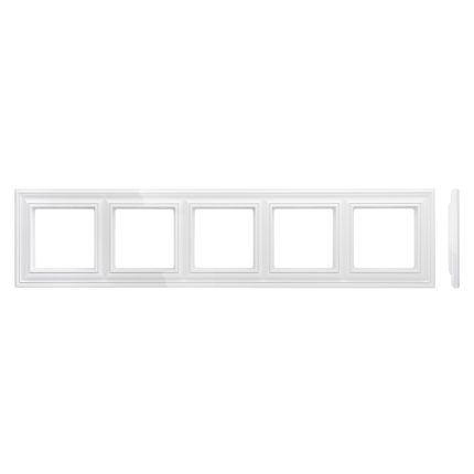 Рамка 5 постовая белая глянцевая LIREGUS RETRO K14-345-05.R/W