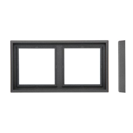 Рамка на 2 поста антрацит LIREGUS MODERN K14-445-02.M/BM