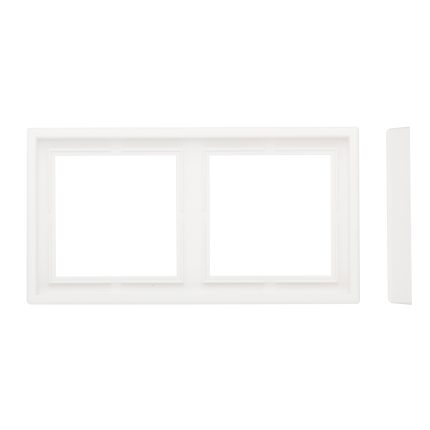 Рамка на 2 поста белая матовая LIREGUS MODERN K14-445-02.M/WWM