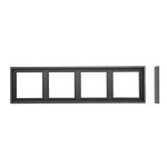 Рамка на 4 поста антрацит LIREGUS MODERN K14-445-04.M/BM