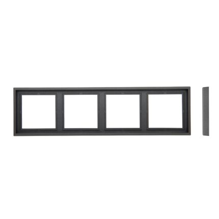 Рамка на 4 поста антрацит LIREGUS MODERN K14-445-04.M/BM
