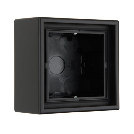 Накладная монтажная коробка 1 пост черная матовая LIREGUS MODERN PMD-001.M/SWM