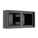 Подрозетник наружный 2-местный антрацит LIREGUS MODERN PMD-002.M/BM