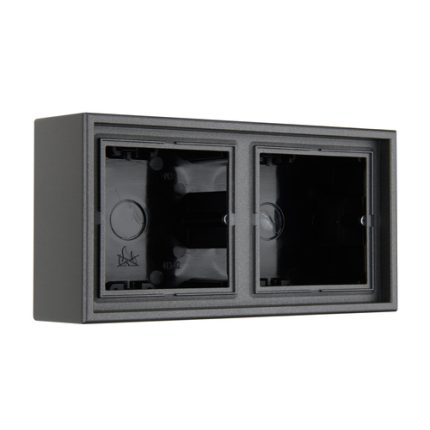 Подрозетник наружный 2-местный антрацит LIREGUS MODERN PMD-002.M/BM