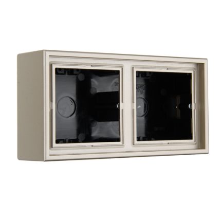 Подрозетник наружный 2-местный  шампань LIREGUS MODERN PMD-002.M/CH