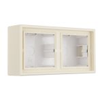 Подрозетник наружный 2-местный слоновая кость матовая LIREGUS MODERN PMD-002.M/SM