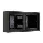 Подрозетник наружный 2-местный черный матовый LIREGUS MODERN PMD-002.M/SWM